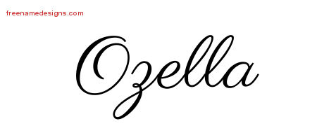 Classic Name Tattoo Designs Ozella Graphic Download