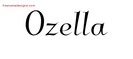 Elegant Name Tattoo Designs Ozella Free Graphic