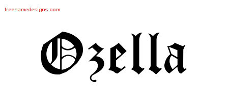 Blackletter Name Tattoo Designs Ozella Graphic Download