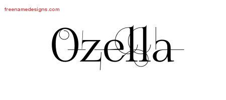 Decorated Name Tattoo Designs Ozella Free