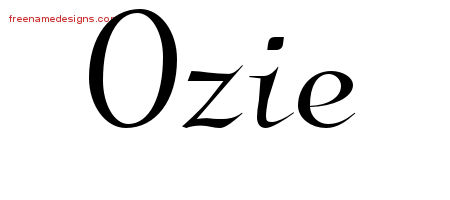 Elegant Name Tattoo Designs Ozie Free Graphic