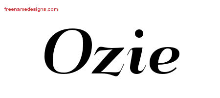 Art Deco Name Tattoo Designs Ozie Printable