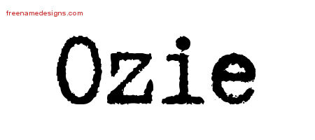 Typewriter Name Tattoo Designs Ozie Free Download