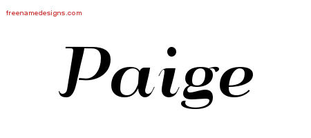 Art Deco Name Tattoo Designs Paige Printable