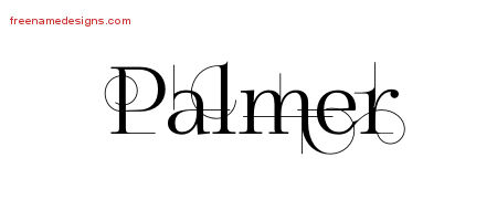 Decorated Name Tattoo Designs Palmer Free Lettering