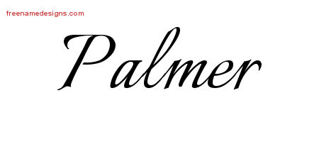 Calligraphic Name Tattoo Designs Palmer Free Graphic