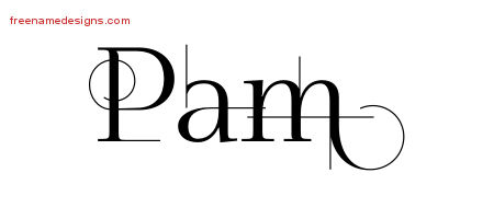 Decorated Name Tattoo Designs Pam Free