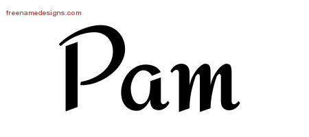Calligraphic Stylish Name Tattoo Designs Pam Download Free