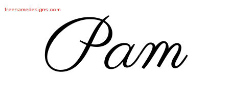 Classic Name Tattoo Designs Pam Graphic Download
