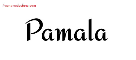 Calligraphic Stylish Name Tattoo Designs Pamala Download Free