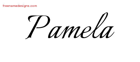 Calligraphic Name Tattoo Designs Pamela Download Free