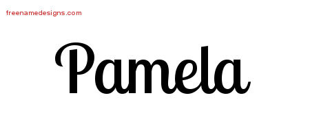 Handwritten Name Tattoo Designs Pamela Free Download