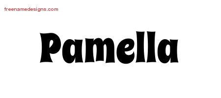 Groovy Name Tattoo Designs Pamella Free Lettering