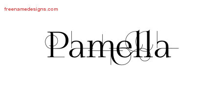Decorated Name Tattoo Designs Pamella Free