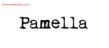 Vintage Writer Name Tattoo Designs Pamella Free Lettering
