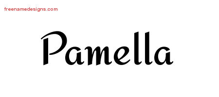 Calligraphic Stylish Name Tattoo Designs Pamella Download Free