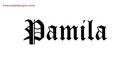 Blackletter Name Tattoo Designs Pamila Graphic Download