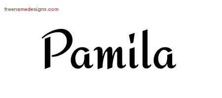 Calligraphic Stylish Name Tattoo Designs Pamila Download Free