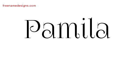 Vintage Name Tattoo Designs Pamila Free Download