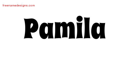 Groovy Name Tattoo Designs Pamila Free Lettering