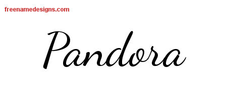 Lively Script Name Tattoo Designs Pandora Free Printout