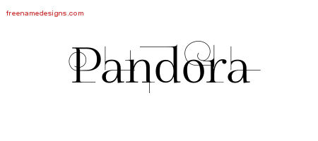 Decorated Name Tattoo Designs Pandora Free