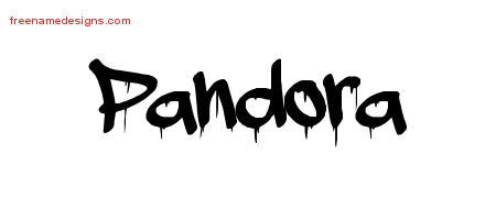 Graffiti Name Tattoo Designs Pandora Free Lettering