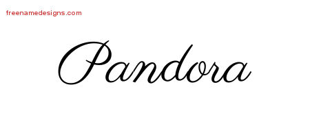 Classic Name Tattoo Designs Pandora Graphic Download