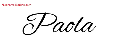 Cursive Name Tattoo Designs Paola Download Free