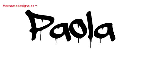 Graffiti Name Tattoo Designs Paola Free Lettering