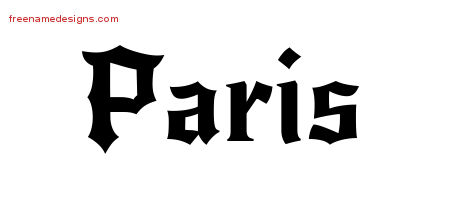 Gothic Name Tattoo Designs Paris Download Free
