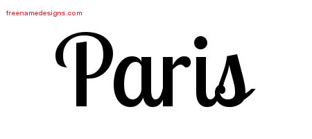Handwritten Name Tattoo Designs Paris Free Printout