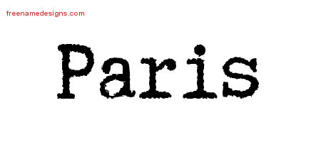 Typewriter Name Tattoo Designs Paris Free Download