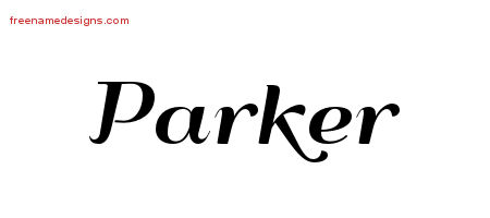 Art Deco Name Tattoo Designs Parker Graphic Download