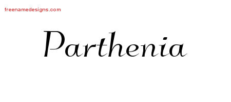 Elegant Name Tattoo Designs Parthenia Free Graphic