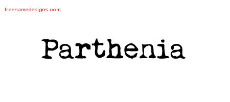 Vintage Writer Name Tattoo Designs Parthenia Free Lettering