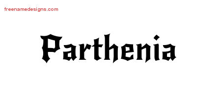 Gothic Name Tattoo Designs Parthenia Free Graphic