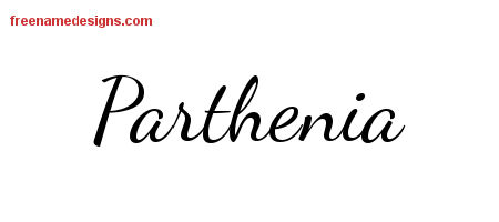 Lively Script Name Tattoo Designs Parthenia Free Printout