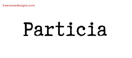 Typewriter Name Tattoo Designs Particia Free Download