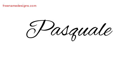 Cursive Name Tattoo Designs Pasquale Free Graphic