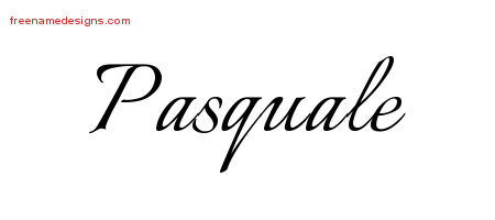 Calligraphic Name Tattoo Designs Pasquale Free Graphic
