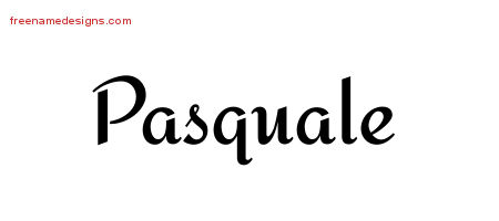 Calligraphic Stylish Name Tattoo Designs Pasquale Free Graphic