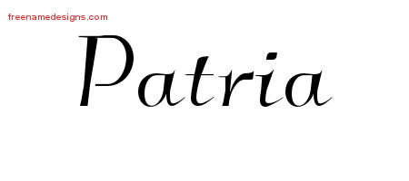 Elegant Name Tattoo Designs Patria Free Graphic