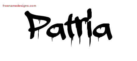 Graffiti Name Tattoo Designs Patria Free Lettering