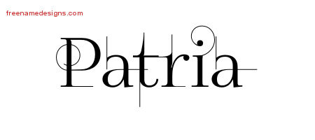 Decorated Name Tattoo Designs Patria Free