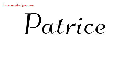 Elegant Name Tattoo Designs Patrice Free Graphic