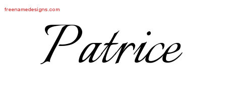 Calligraphic Name Tattoo Designs Patrice Download Free