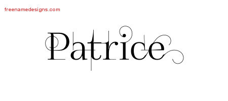 Decorated Name Tattoo Designs Patrice Free
