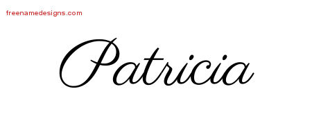 Classic Name Tattoo Designs Patricia Graphic Download