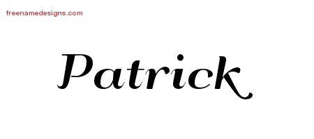 Art Deco Name Tattoo Designs Patrick Printable